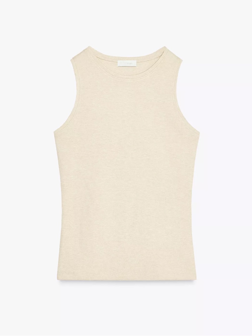 NWOT Zara Sleeveless Crewneck Tank Top - Cream